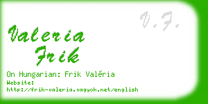 valeria frik business card